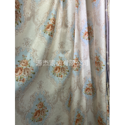 Factory Direct Sales Foreign Trade Pastoral Style Printing Shading Curtain Living Room Bedroom Balcony Curtain