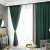 New Nordic High Shading Cloth Cotton Curtain Jacquard Solid Color Color Matching Bedroom Hotel Project Awning Curtain Finished Product
