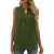 Cross-Border European and American Women's Clothing Amazon Spring and Summer New Pure Color Chiffon Shirt Loose V-neck Pullover Sleeveless Top Vest