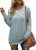 2022 European and American Foreign Trade Cross-Border Women's Clothing Amazon Hot Double-Layer round Neck Fastener Decoration Long Sleeve Sweater T-shirt