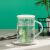 Creative Cute Water Glass Heat-Resistance Glass Large Capacity with Lid Milk Breakfast Cup Office Internet Celebrity Dinosaur Cup