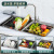 Stainless Steel Draining Rack Retractable Kitchen Sink Drainage Basket Washing Basin Thickened Dish Drainer Extensible 