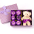 Square Box 6 Soap Flower plus Bear Artificial Rose Valentine's Day Mother's Day Gifts Cross-Border Wholesale