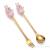 S Cartoon Doll Spoon Fork Q Version Christmas Stirring Spoon Cute Cat Claw Fork Dessert Spoon Gift Spoon Fork Fruit