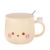 Creative Porcelain Cup Large-Capacity Water Cup Mug Simple Couple Cup with Cover Spoon Coffee Cup Milk Cup Tea Cup