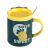 Pineapple Mug with Cover Spoon Cup Female Office Water Cup Female Cute Ceramic Cup Cup with Lid and Spoon