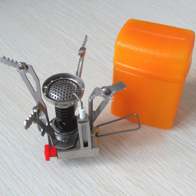 Mini Outdoor Camping Furnace End Stove/with Electronic Ignition Burner Mini Burner Connection Flat Tank