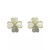 Korean Style Four-Leaf Petal Opal Small Ear Studs 2021new Sterling Silver Needle Elegant and Simple Earrings