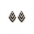 Oil Dripping Black Striped Earrings Sterling Silver Needle European and American Geometric Retro Diamonds Earrings