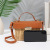 New Women's Bag Rattan Weave Bag Handbag Messenger Bag Simple Contrast Color Hand-Woven Women's Small Satchel Supply