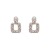 Micro Inlaid Zircon Super Flash Square Earrings for Women Sterling Silver Needle Personalized Simple Ear Studs Women