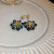 Zircon Crystal Flowers Woven Earrings Mori Style Affordable Luxury Fashion Ear Studs Niche Sweet Graceful Earrings Lot