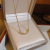 French Gold Niche Design Necklace for Women Ins Cold Style Hot Girl Clavicle Chain Simple All-Match Jewelry Wholesale