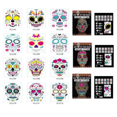 Halloween Ghost Festival Face Pasters Tattoo Stickers Disposable Water Transfer Tattoo Festival Face Stickers Spoof