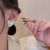 with Diamond Earrings Female Niche Design Temperament Earrings Sterling Silver Needle Online Influencer Ear Jewelry
