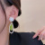 French Retro Green Opal Stone Ear Studs Elegant Pearl Camellia Rose Water Drop Earrings Female Flower Ear Rings