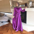 Dubai Middle East European and American Elegant Satin Long Dress Soft Waist Swing Dress Cross-Border Hot