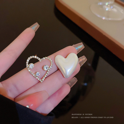 with Diamond Earrings Female Niche Design Temperament Earrings Sterling Silver Needle Online Influencer Ear Jewelry