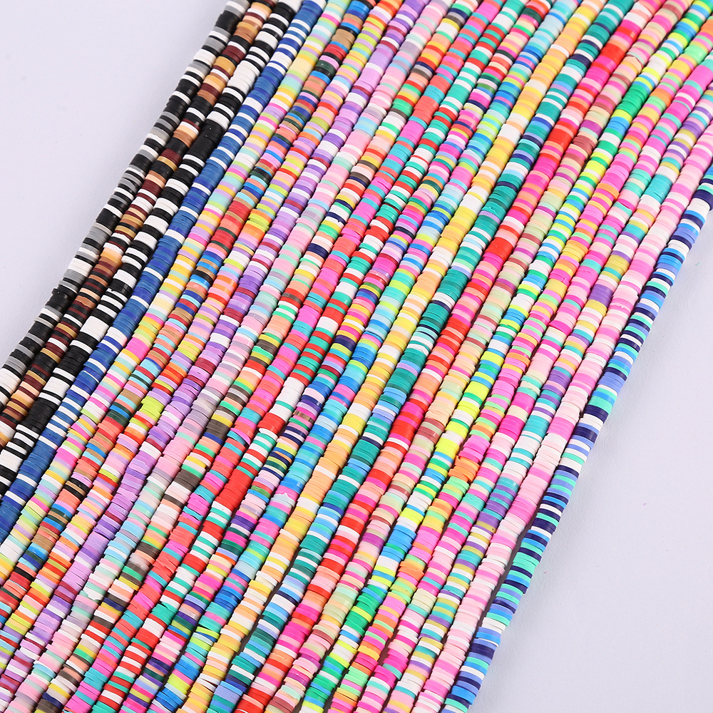 6mm彩色软陶管片切片手串垫片 欧美跨境波西米亚风格手链项链配件
