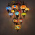 Ethnic Style Chandelier Features Restaurant and Cafe Vintage Handmade Glass Turkish Chandelier for Hotel Duplex Building