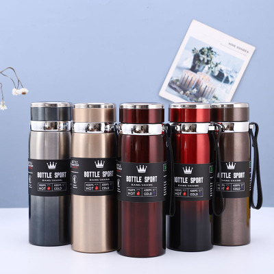 Factory Direct Supply Stainless Steel Vacuum Cup Household Large Capacity Portable Sling Sports Cup Office Water Glass