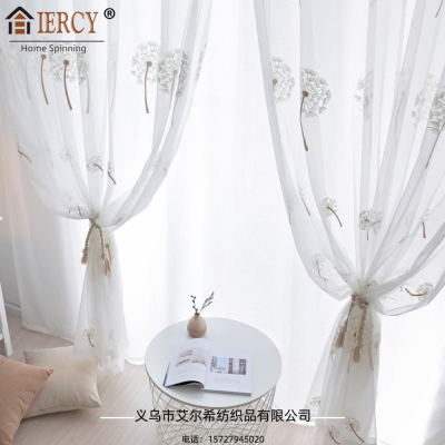Aixi Textile Co., Ltd. Factory Direct Sales Dandelion Bedroom Living Room Polyester Fiber Window Screen Car Window Shade