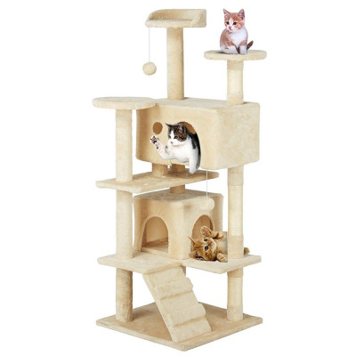 Factory Wholesale Cat Climbing Frame Pet Cat Cat Climbing Frame Sisal Column Cat Scratch Board Cat Tree Jumping Platform Toy