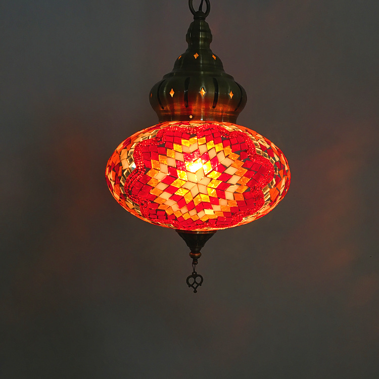 红色灯笼灯咖啡厅特色餐厅酒店阳台民族复古浪漫土耳其吧台大吊灯