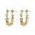 Chain Metal Stud Earrings Sterling Silver Needle Women's Fashionable Korean Style Personality All-Match Cold Ear Rings