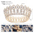 Baroque Light Luxury Hair Accessories Bridal Wedding Dress Updo Hair Accessories Alloy Rhinestone Crown Full round Crown