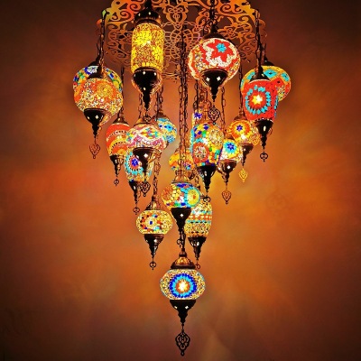 Turkey Featured 19-Head Multi-Device Chandelier Restaurant and Cafe Hotel Homestay Bar Club KTV Chandelier