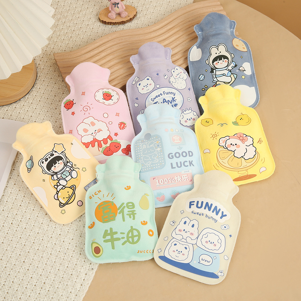 注水热水袋 加厚橡胶可爱毛绒暖手宝 冬季学生大号随身暖宝宝批发