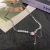 Pearl Heart Stitching Chain Pink Planet Pendant Clavicle Chain Opal Fashion Personality Advanced Design Necklace