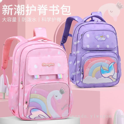 2022 Fantasy Cartoon Student Grade 1-6 Spine Protection Backpack Schoolbag One Piece Dropshipping