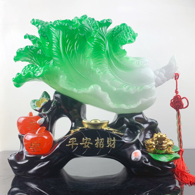 Resin Imitation Jade Jade Cabbage Decoration TikTok Live Streaming on Kwai Hot Sale Can Be Sent on Behalf