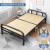 Folding Bed Solid Wood Bed Board 1.2 M Household Simple Double Nap Accompanying Bed Iron Frame Reinforced Single Bed