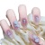 [Handmade] Wearable Self-Removable UV Nail Violet Internet Celebrity Three-Dimensional Small Flower Finished Nail Beauty