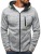 Foreign Trade Men's Sports Casual Jacquard Sweater Fleece Cardigan Hooded Warm Jacket