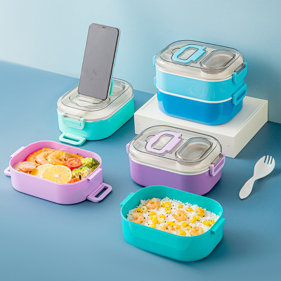 Japanese-Style Double-Layer Plastic Lunch Box Lunch Box