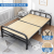 Folding Bed Solid Wood Bed Board 1.2 M Household Simple Double Nap Accompanying Bed Iron Frame Reinforced Single Bed