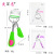 Peach Heart Handle Eyelash Curler with Comb Fan-Shaped Wide Angle Comb Side Clip Beauty Curling False Eyelash Tools