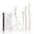 Direct Selling White Eye-Brow Knife Stainless Steel High Precision Eye Tweezer with Comb Eyebrow Scissors 4 PCs Set Beauty Tools