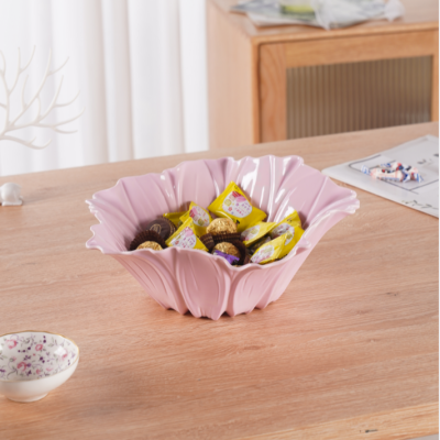 Melamine Customizable Fruit Snack Decoration Imitation Porcelain Fruit Plate European Purple Living Room Dining Room