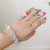 Children's Ring Princess Little Girl Cartoon Jewelry Girl Baby Gift Toys Female Ring Beaded Bracelet Wholesale