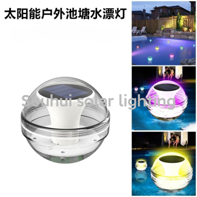 Solar Water Float Lamp 6led Solar Pool Lamp Small Night Lamp Swimming Pool Layout Courtyard Floating Pool Decorative Lamp