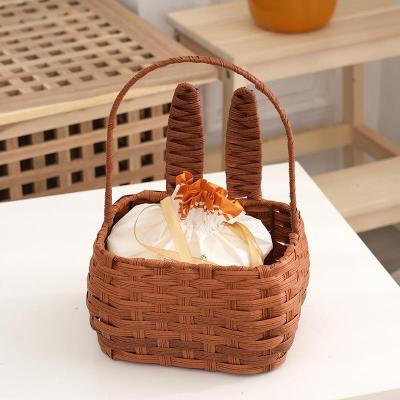 Storage Basket Pp Material Picnic Basket Gift Hand Gift High-End Basket Gift Box One Piece Dropshipping