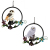 Owl Solar Resin Wrought Iron Hanging Lamp Outdoor Garden Courtyard Wind Chime Led Decorative Solar Chandelier