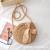Trendy Women's Bags Straw Woven Bag 2022 Trendy Fashion All-Match Shoulder Messenger Bag Western Style Small round Bag