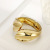 Large Glossy Bracelet Gold Women Fashion European and American Style Exaggerated Personalized Wind Leaves Asymmetric Factory Direct Sales Clothing Jewelry