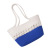 Trendy Women's Bags Large Capacity Cotton Rope Braided Bag Klein Blue Hollow Handbag Shoulder Baby Diaper Bag